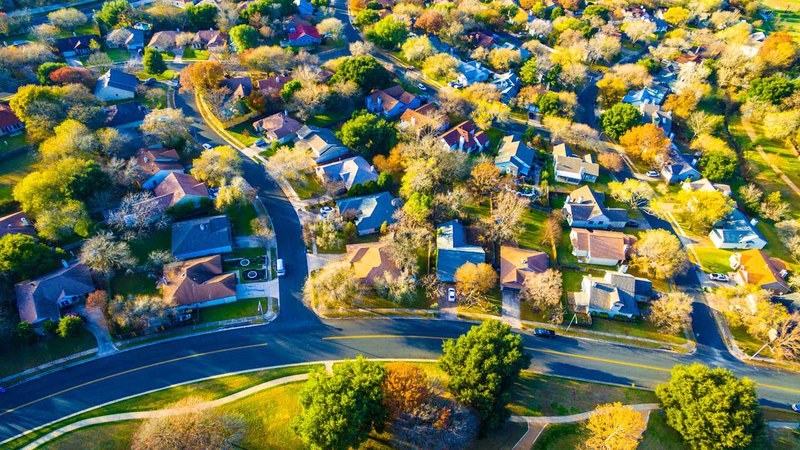 Freestanding suburban houses in Austin, Texas, which provide many advantages of living in a house