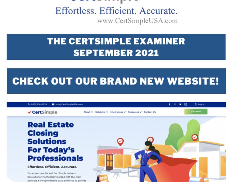 The CertSimple Examiner September 2021